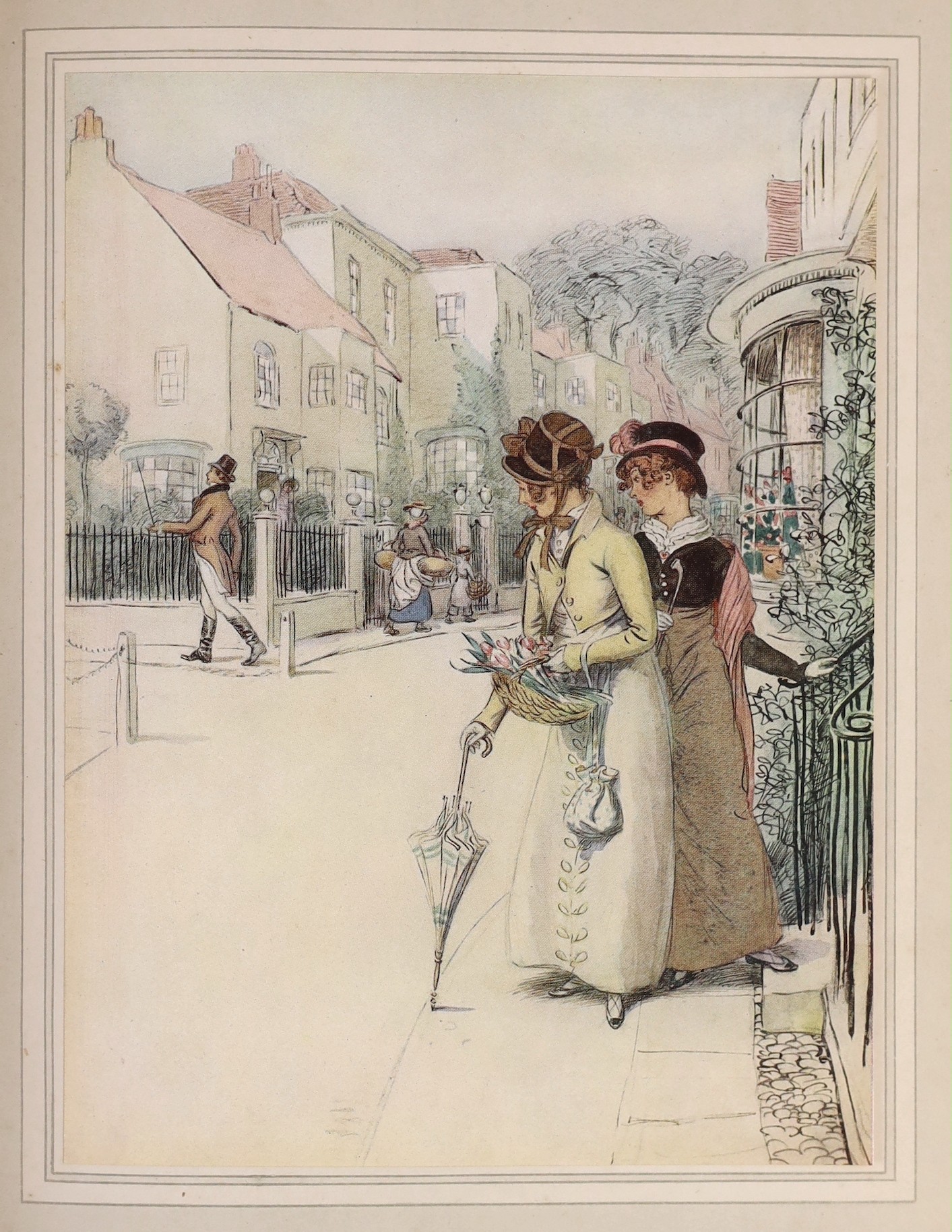 Barrie, J.M - Quality Street, illustrated by Hugh Thomson, with 22 tipped-in colour plates, 4to, lilac cloth gilt, Hodder and Stoughton, London, 1901